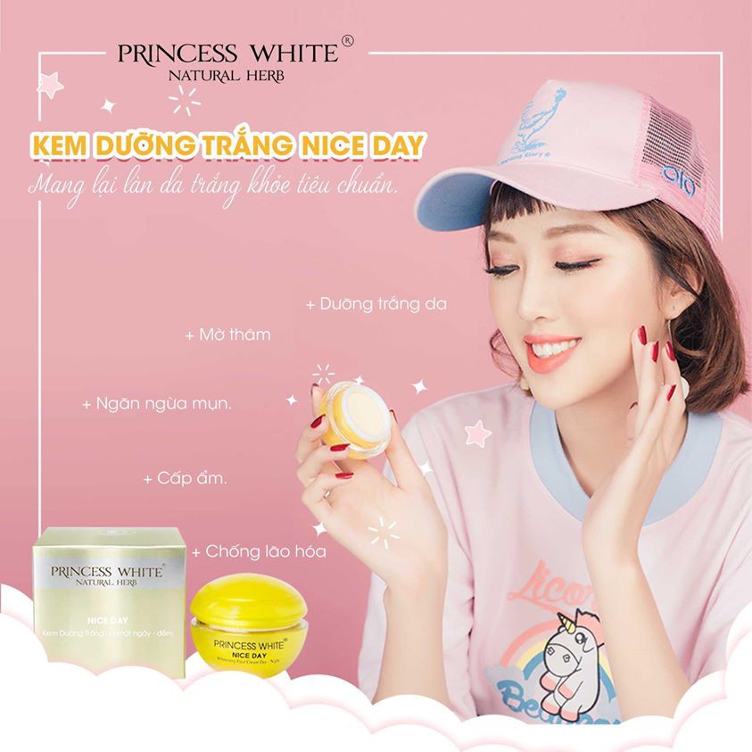 KEM DƯỠNG TRẮNG DA NICE DAY PRINCESS WHITE HỘP 20G