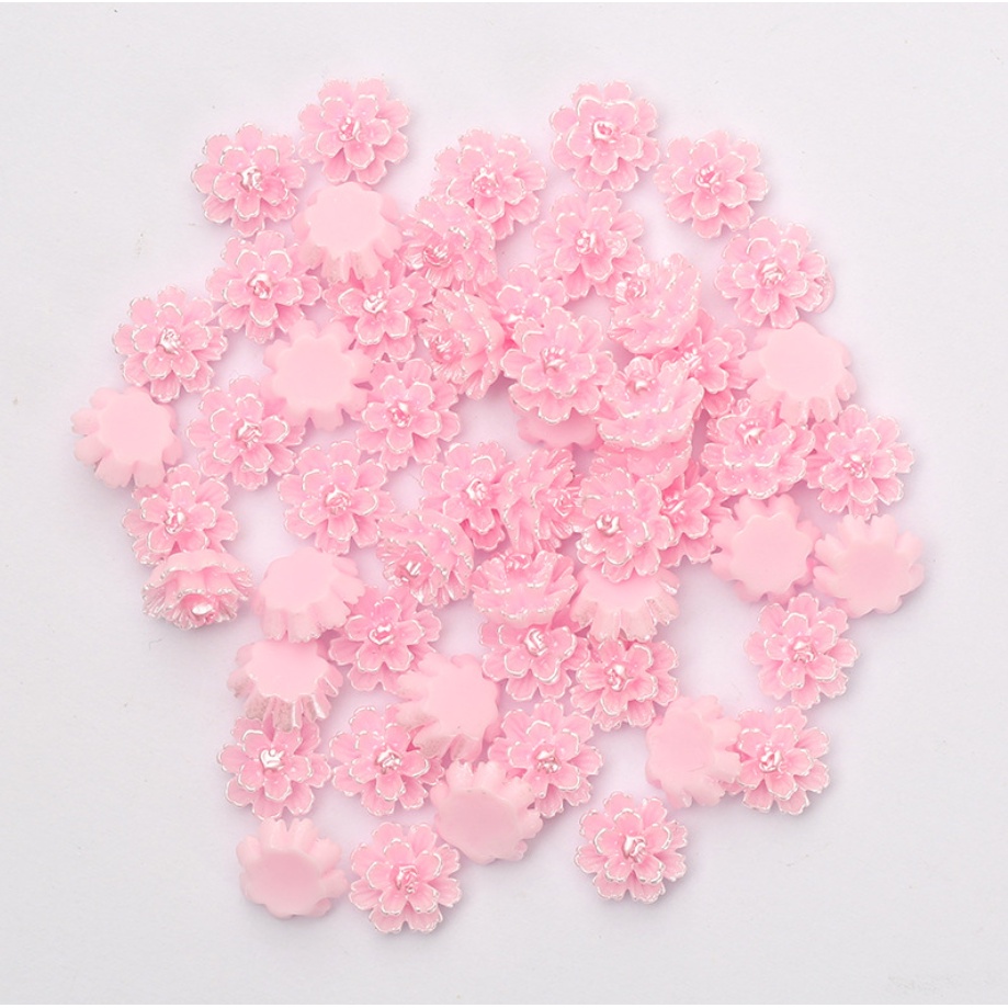 [Ảnh thật] Hoa Cúc Tràm 5D | Màu Hồng Pastel | Trang Trí Móng Tay HZ03