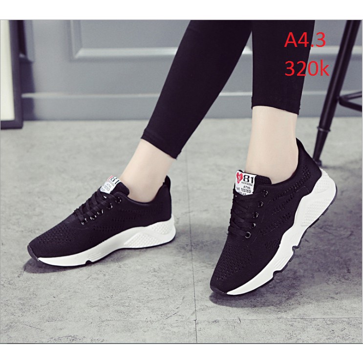 Giày thể thao nữ đen A43