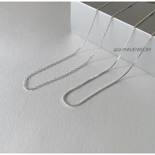 Dây chuyền bạc trơn ko kèm mặt dây chuyền nữ bạc 925 Quinn Jewelry