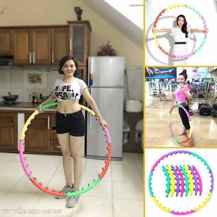 Vòng lắc eo massage bụng Hula Hoop - dụng cụ tập thể dục hỗ trợ giảm cân giảm mỡ bụng