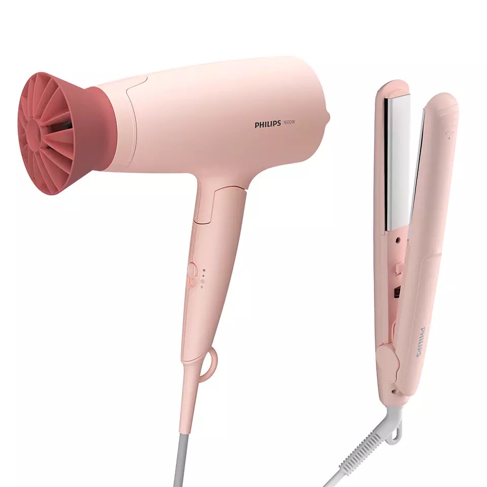 Bộ Tạo Kiểu Tóc PHILIPS HP398, Gồm Máy Sấy Tóc Và Máy Tao Kiểu Tóc - Hàng Chính Hãng