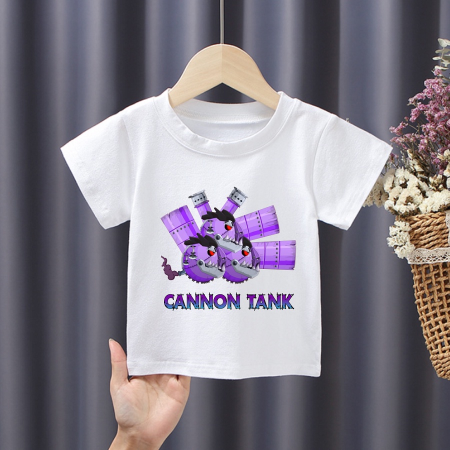 Áo thun trẻ em 💖Áo cotton mát mịn họa tiết Quai Vật Xe Tăng dễ thương cho bé trai và bé gái - SSSHOP