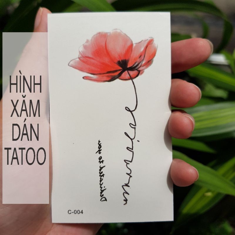 Hình xăm hoa chữ ký c04.Xăm dán tatoo mini tạm thời, size &lt;10x6cm