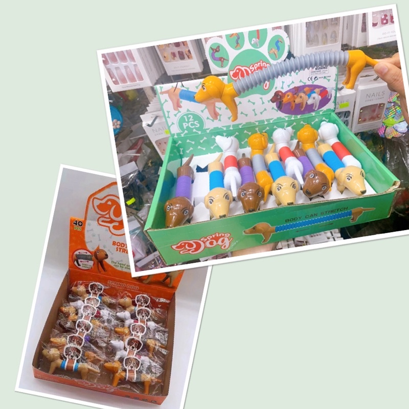 Ống lò xo kéo dài thu gọn Huggy Wuggy, Unicorn, Cún Xúc Xích, Lạc Đà đồ chơi cho bé