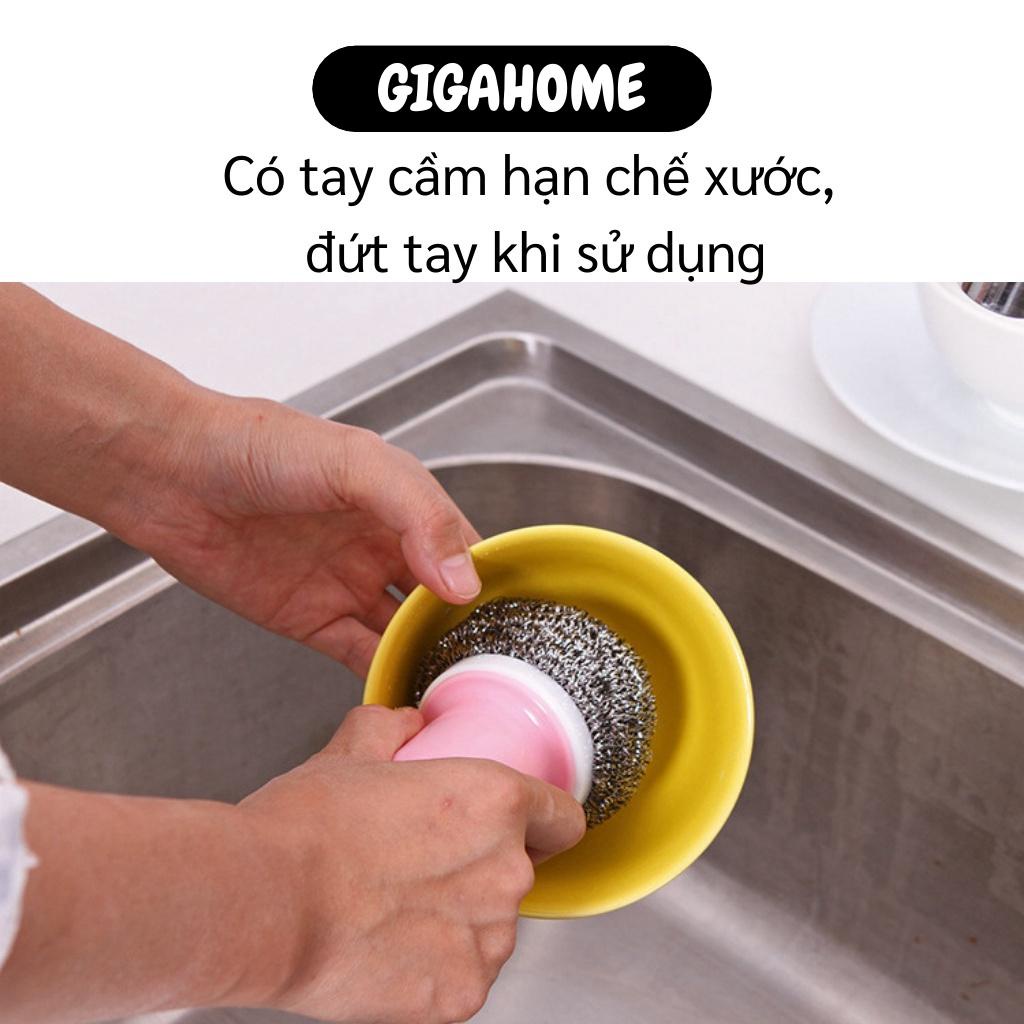 Miếng chà nồi  GIÁ VỐN]  Cọ rửa xoong chén có tay cầm làm sách những vết bẩn cứng đầu 8301