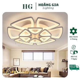 Đèn ốp trần - đèn led ốp trần 12 lá hình tam giác trang trí phòng khách hiện đại