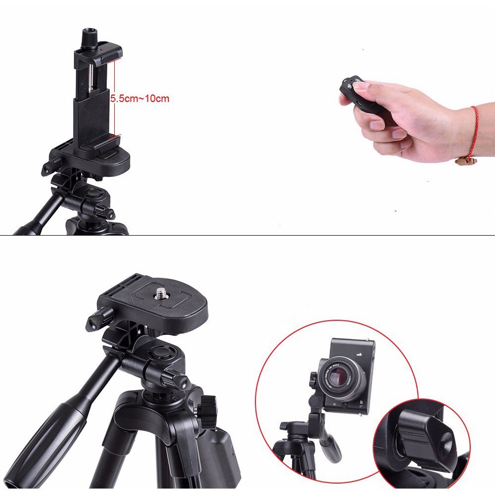 [Chân chụp ảnh] Chân đế Tripod Bluetooth cho điện thoại và máy ảnh TTX - 6218 (Kèm túi đựng và remote bluetooth)