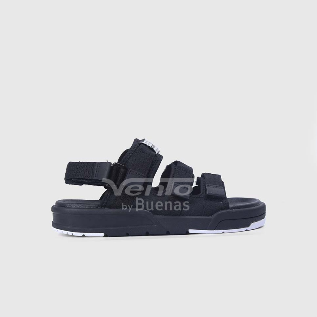 Sandal vento nam nữ SD-1001 - đen trắng 01 - giày dép xăng-đan quai hậu học sinh đế cao 3 phân chính hãng