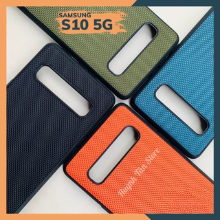 Ốp lưng samsung s10 5g vân VẢI NYLON nhiều màu chống bám vân tay bảo vệ camera phụ kiện huỳnh tân store