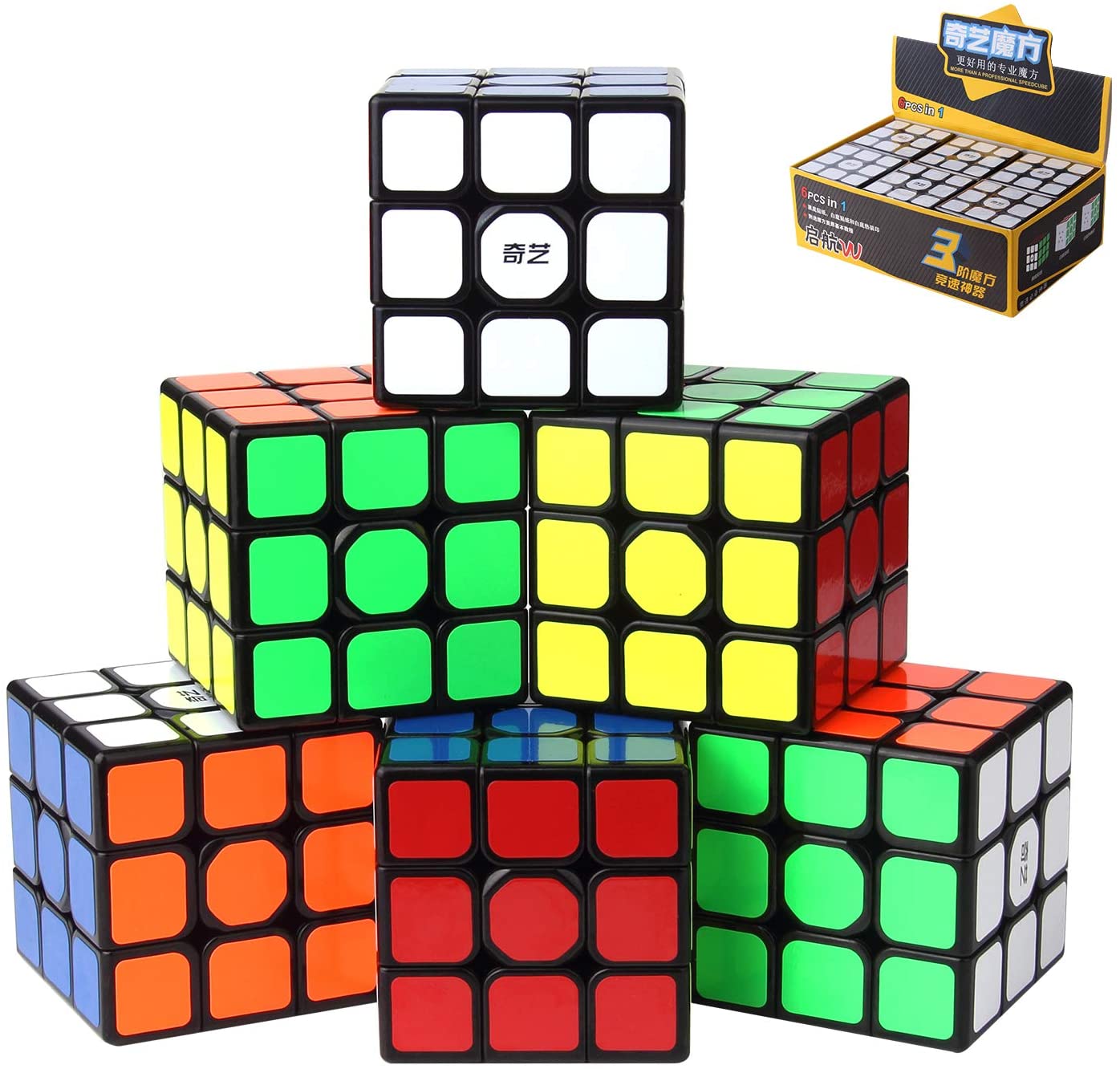 QIYI 6 Khối Rubik 3x3 X 3 56mm Cho Người Lớn Và Trẻ Em