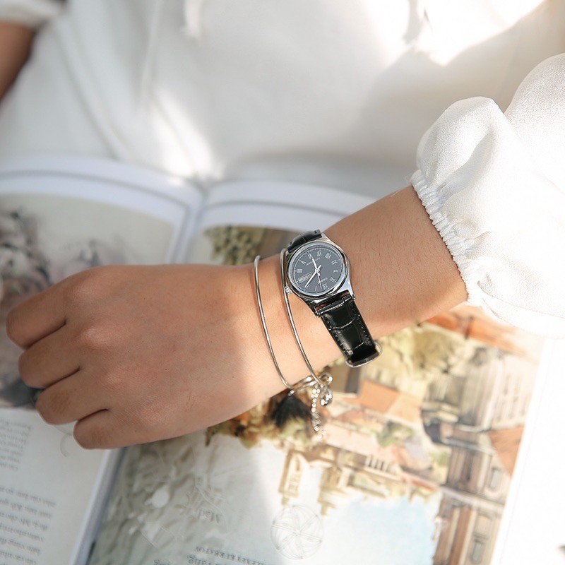 Đồng hồ nữ dây da Casio chính hãng Anh Khuê LTP-V006L-1BUDF | BigBuy360 - bigbuy360.vn