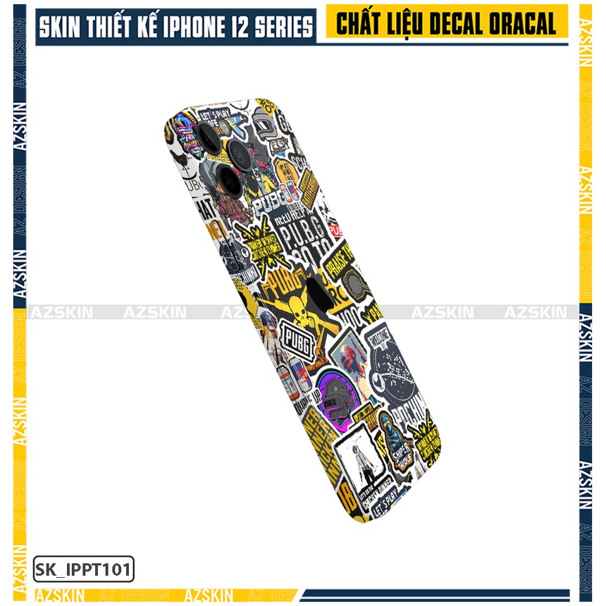 Miếng Dán Full Lưng Viền IPhone 12 Min - 12 Pro Max PUPG |SK_IPPT101| Chất Liệu Nhập Khẩu, Khuôn Cắt CNC, Dễ Dán Tại Nhà