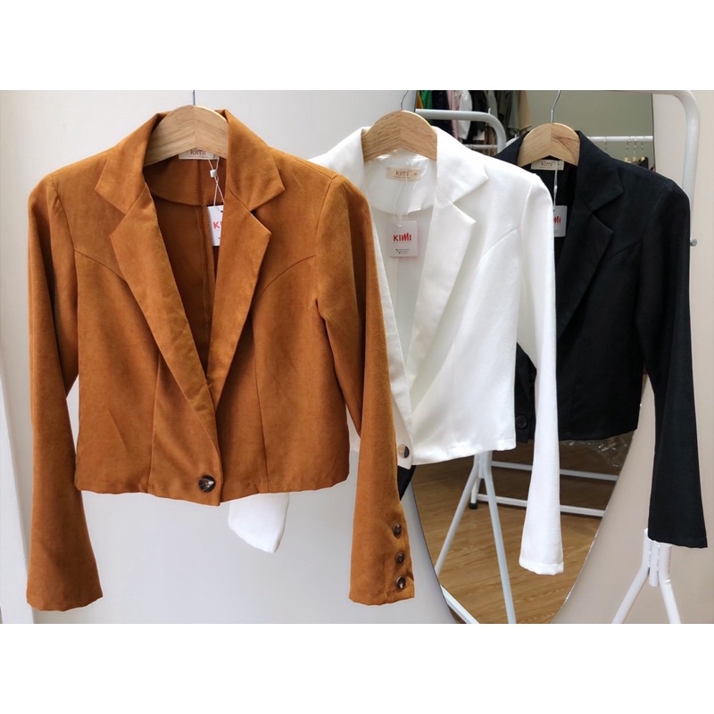 Áo Khoác Blazer Nữ Dáng Lửng Tay Dài-BLA22064