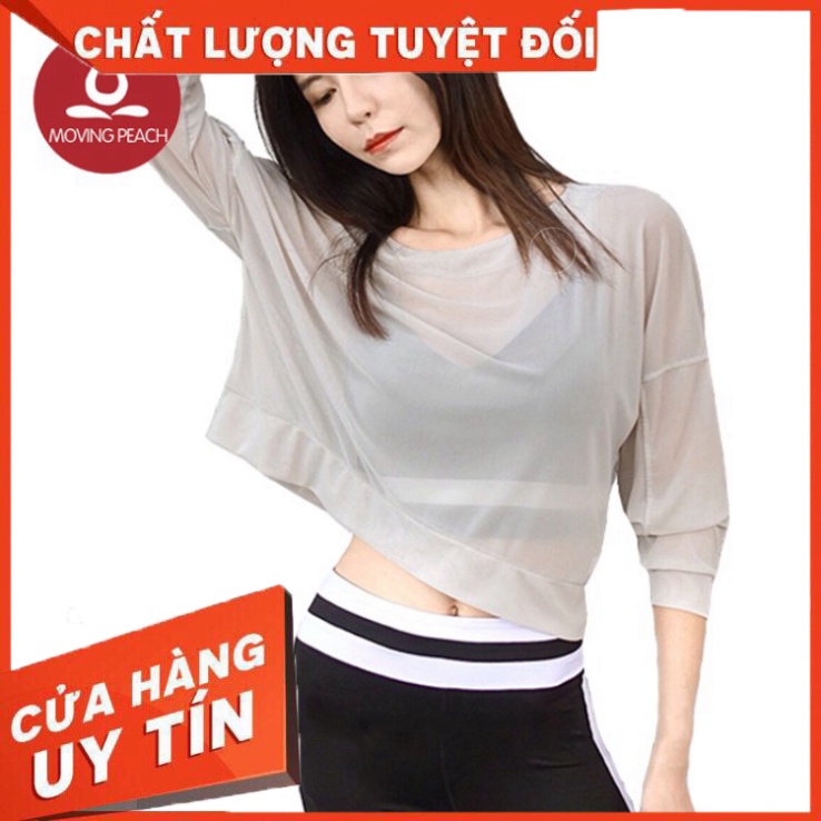 Áo thun khoác ngoài MOVING PEACH FSB tay dài tập yoga/thể dục cho nữ - Hàng nhập khẩu