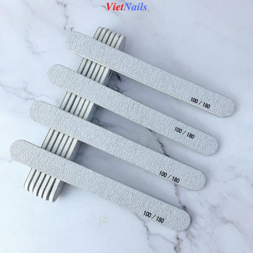 Dũa Móng Tay Thật Độ Nhám 100-180 - Dũa Dày Nhám Xám Dũa Phá Gel