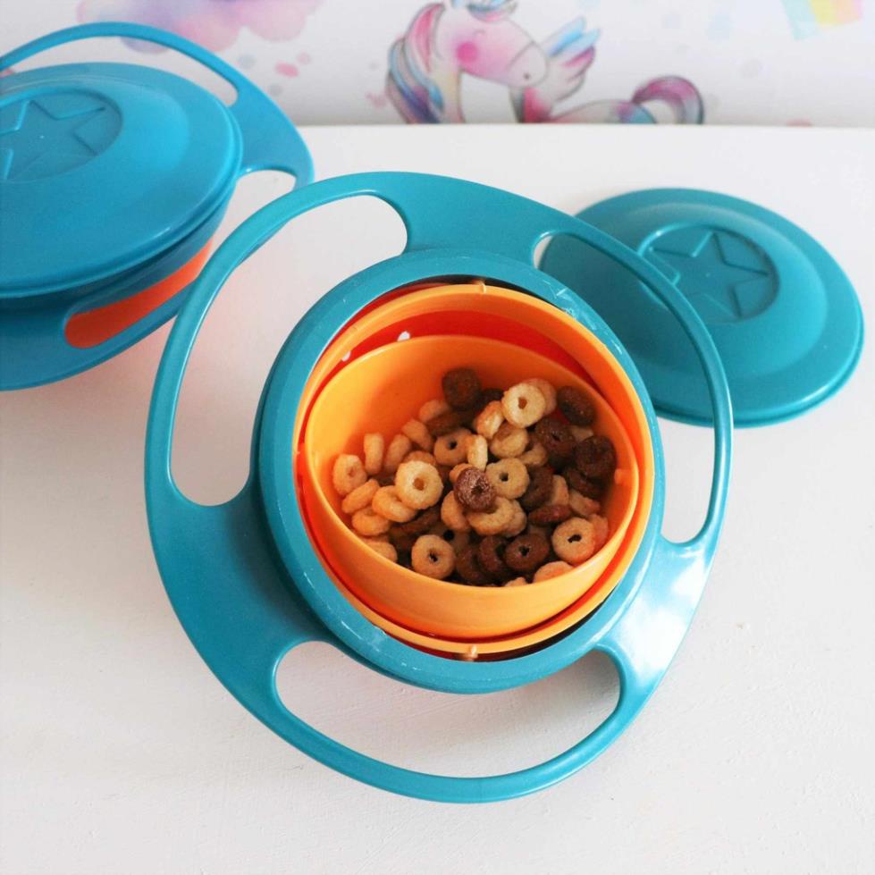 Bộ Bát Ăn Dặm GYRO BOWL xoay 360 độ Cho Bé Tập Ăn