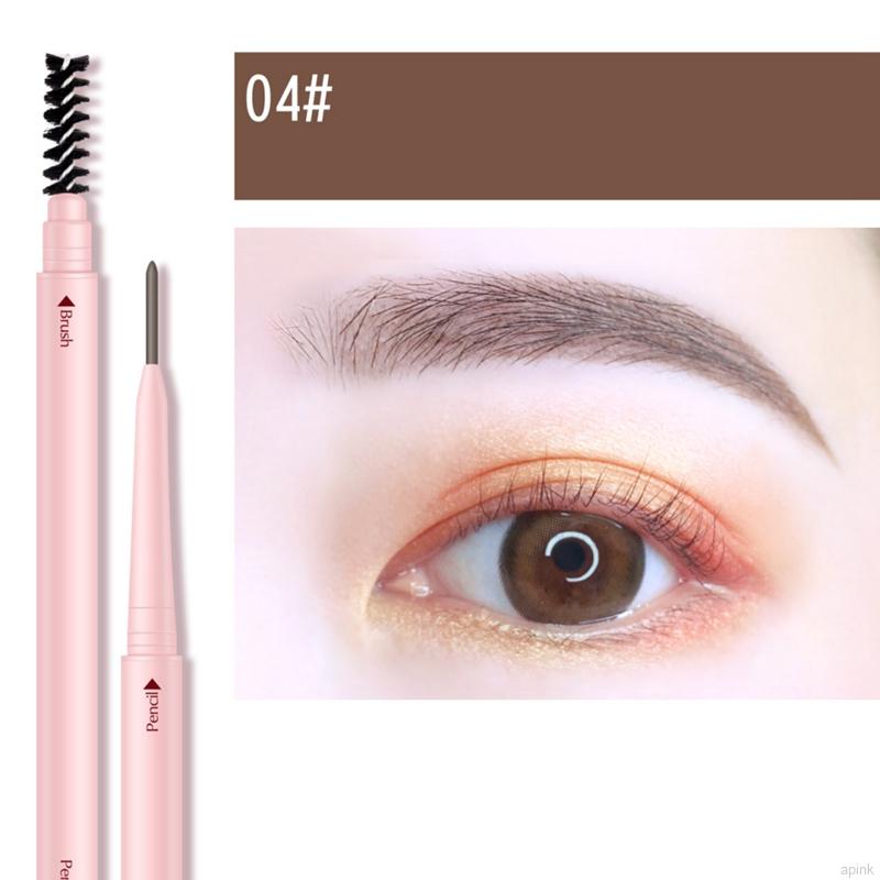 Chì Kẻ Lông Mày Hai Đầu Không Thấm Nước Chống Nhòe Dễ Lên Màu Kèm Cọ