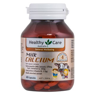 Viên bổ sung Canxi sữa Healthy Care (Mẫu mới Hộp 60 viên)