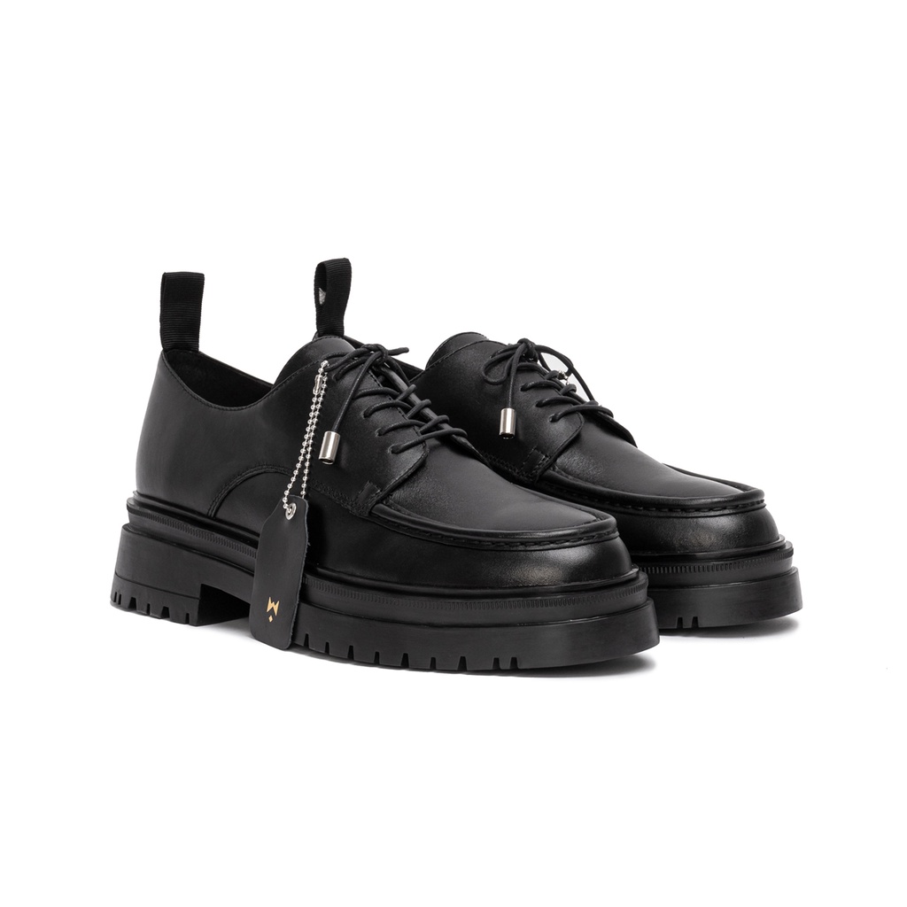 Giày Tây Cột Dây Nữ THE WOLF Chunky Derby - Đen
