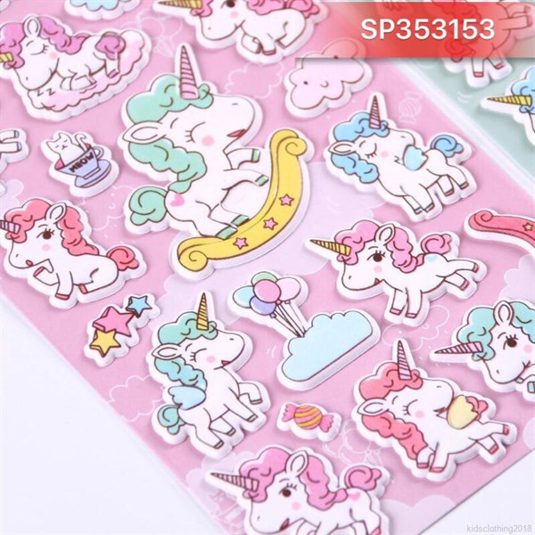 Hình sticker Ngựa Pony dán nổi QT  - SP353153