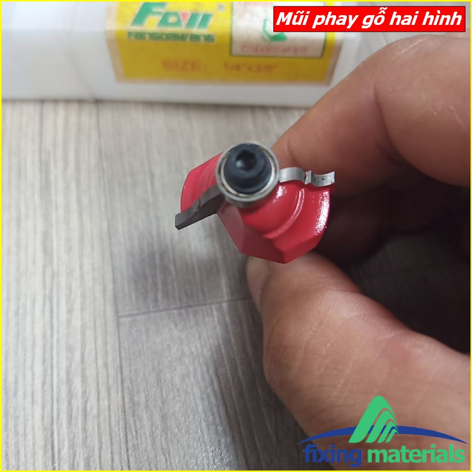 Mũi phay gỗ hai hình, cốt 6.35mm-12.7mm (mũi router, mũi soi gỗ)