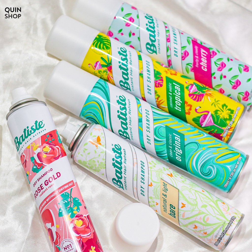 Dầu Gội Khô Hết Bết Dính Tóc, Bồng Bềnh Tức Thì Batiste Dry Shampoo 200ml