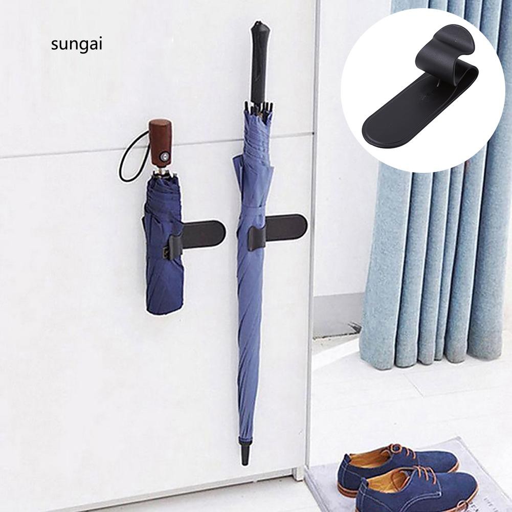 Móc để dù treo tường làm từ nhựa PP màu đen kích thước 14cm x 5.2cm tiện dụng | BigBuy360 - bigbuy360.vn