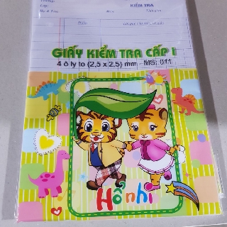 Giấy  kiểm tra cấp I 4 ô ly (2,5 x 2,5) mm; MS 011