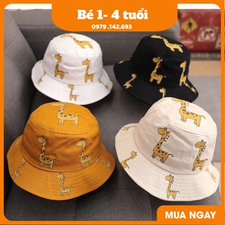 [Đội là mát] Mũ vành, Nón Bucket họa tiết hoạt hình đáng yêu cho bé trai bé gái 1 - 4 tuổi