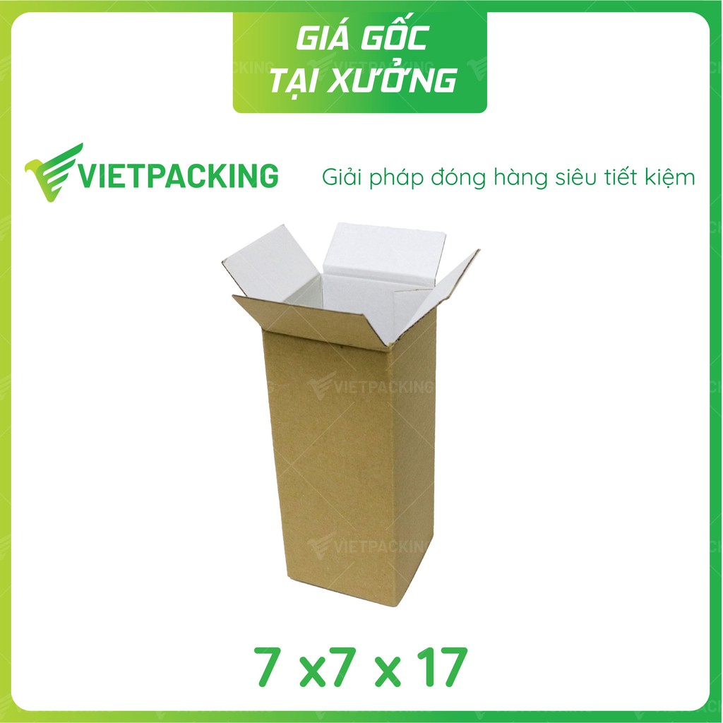 7x7x17 - 50 hộp carton dáng đứng cao đựng mỹ phẩm V007