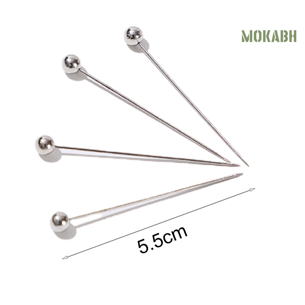 Hộp 100 Ghim Kim Khâu Hình Tròn Nhiều Màu Sắc Kèm Hộp Đựng Tiện Lợi