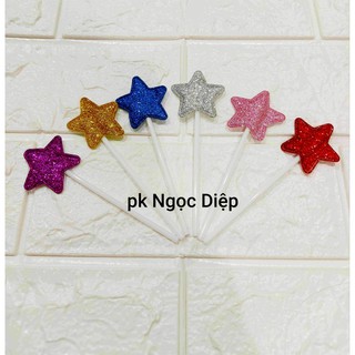 Set 6 sao nhũ nhiều màu