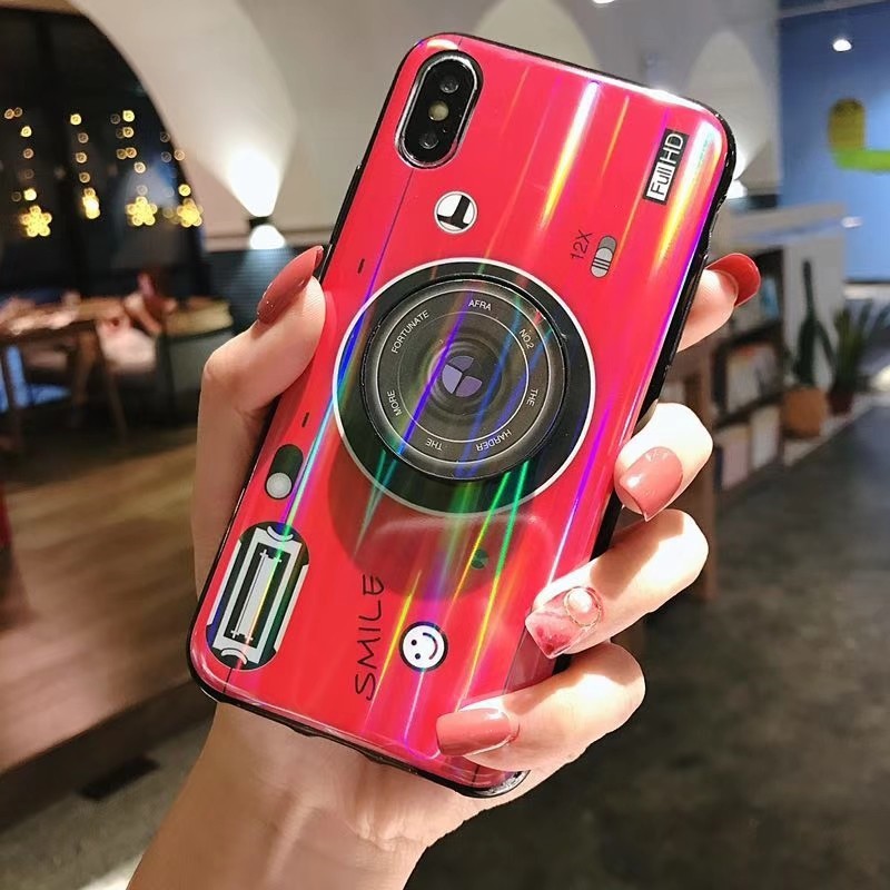 ốp điện thoại hình máy ảnh kèm Tặng PopSocket ODT22 , ốp iphone sành điệu