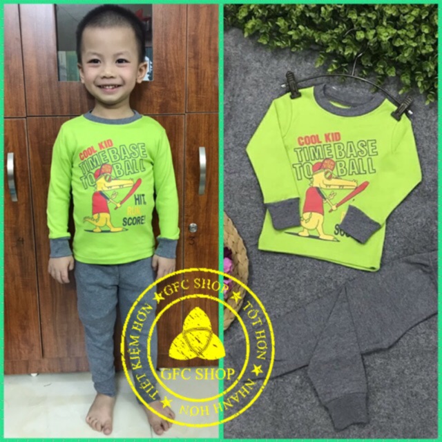 Bộ thu đông dài tay 8-21 kg bé trai
