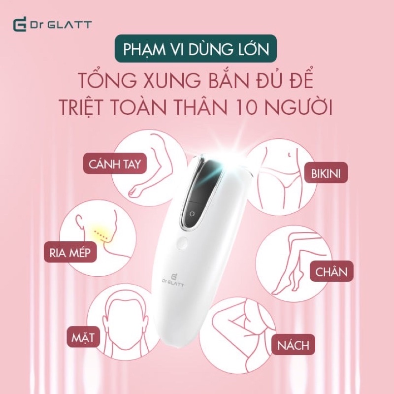 Máy triệt lông Dr Glatt IPL LUX+ thương hiệu Đức bảo hành 2năm