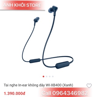 Tai nghe Bluetooth Sony WI-XB400 Chính Hãng với Extra Bass No Box