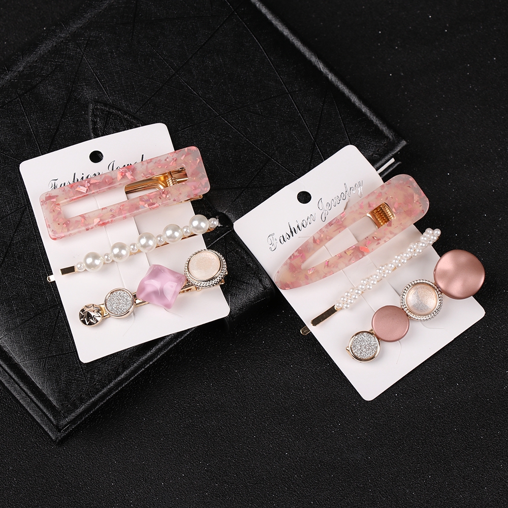 Set 3 kẹp tóc trang trí ngọc trai thanh lịch trẻ trung