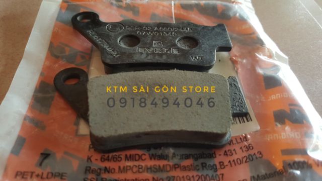 [KTM SÀI GÒN] Bố thắng(má phanh) SAU - chính hãng KTM Duke/RC/Adv 125-390