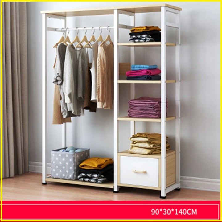 Tủ trống khung thép mặt gỗ MDF ngang 90cm