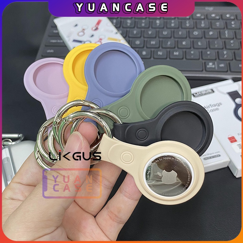 Case Airtag, ốp TPU dẻo Likgus cho Airtag kèm móc khóa - Hàng Nhập Khẩu