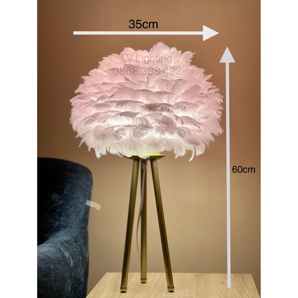 Đèn Ngủ Để Bàn Lông Vũ ⚡️Loại 1⚡️ Dùng Làm Đèn Ngủ hoặc Nền Chụp Ảnh mã 6370
