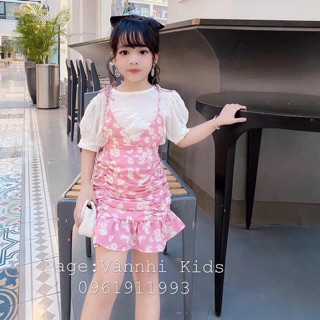 Sét áo kèm yếm hoa cúc  bé Size đại