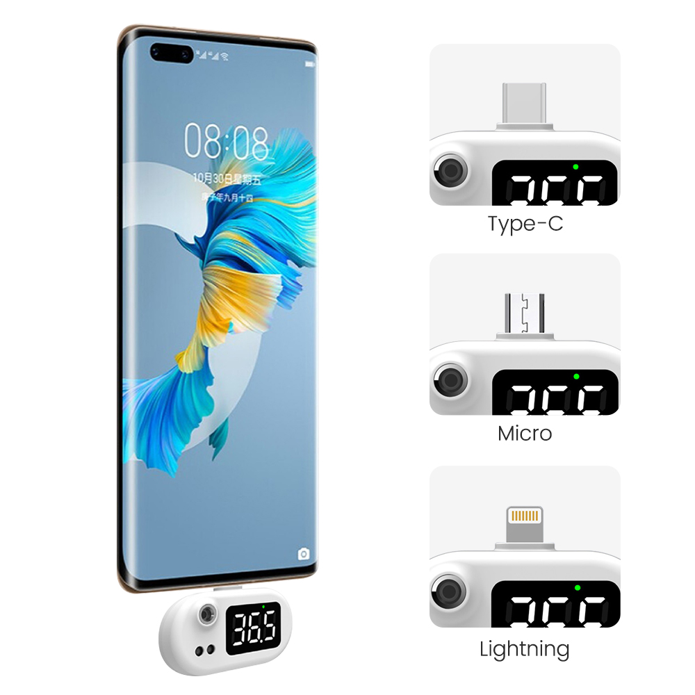 Nhiệt Kế Hồng Ngoại Thông Minh Usb Mini Đo Nhiệt Độ Điện Thoại Không Tiếp Xúc