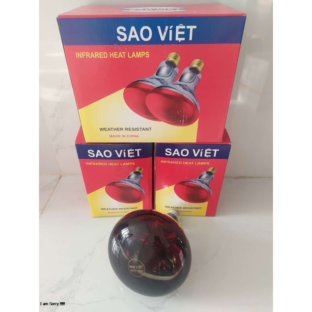 [LOẠI 1 CAO CẤP] Pack bóng hồng ngoại sưởi cho gia súc, gia cầm, vật nuôi INTERHEAT 100W