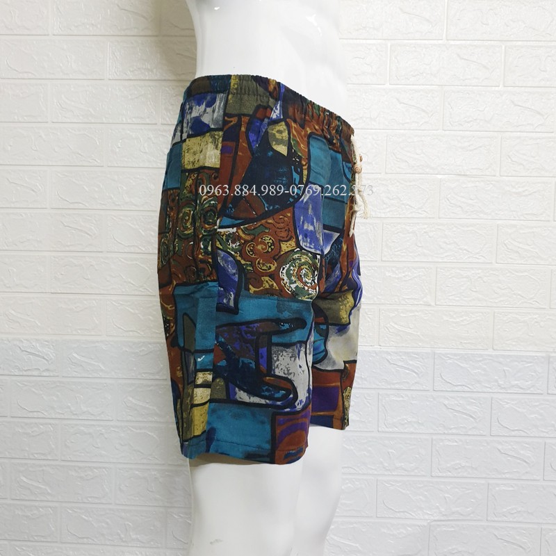 Quần đùi dáng lửng Đ.07 chất thoáng mát in hình hoa lá, trẻ trung năng động-ảnh, video shop làm | BigBuy360 - bigbuy360.vn