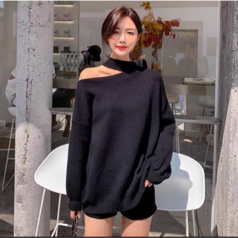 💋Giá Sỉ 💋 Áo len hở vai dáng dấu quần, hàng QCC dầy dặn