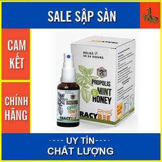 KEO ONG XANH BRAZIL TRACYBEE VỊ BẠC HÀ DẠNG XỊT HỖ TRỢ TRỊ VIÊM HỌNG, HO - CHAI 30ML