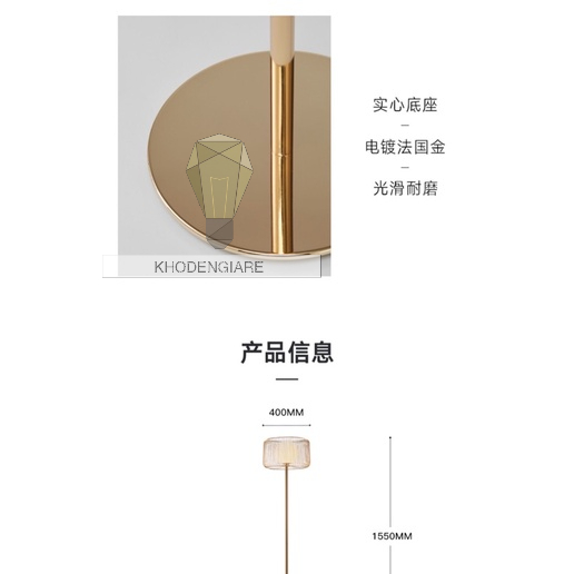 Đèn cây đứng MOYI-6620 mạ vàng với thiết kế độc đáo trang trí phòng khách