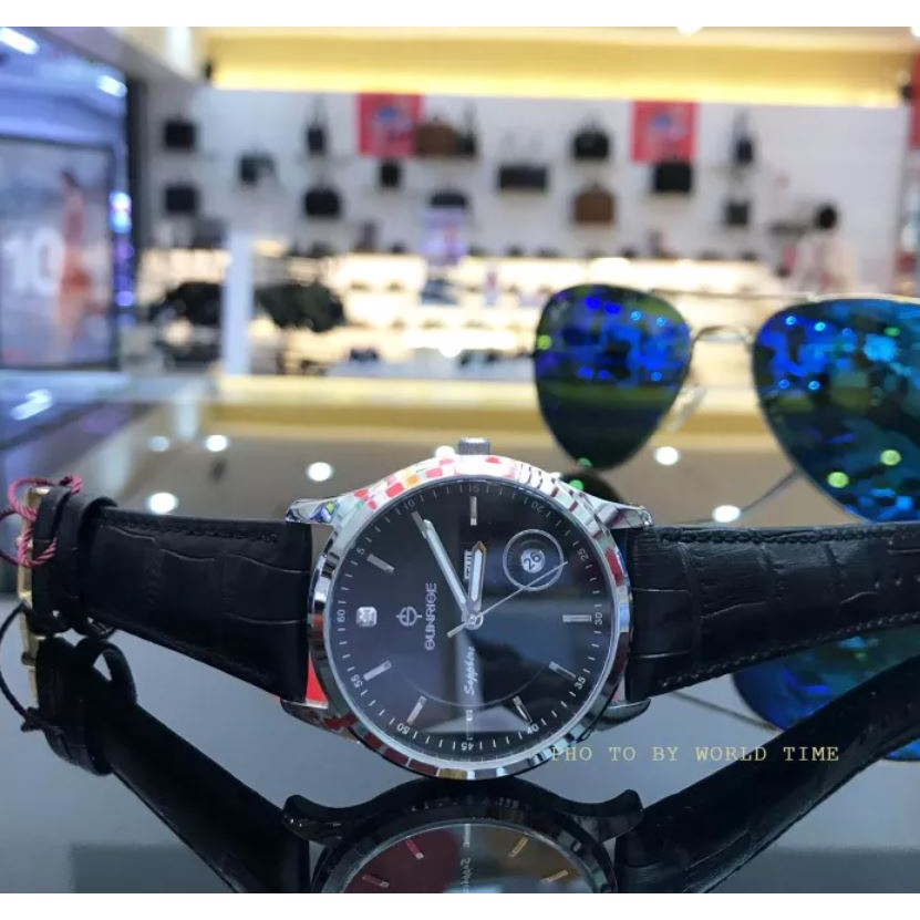 Đồng hồ nam Sunrise DM784SWA Full Box Dây Da + Thẻ Bảo Hành